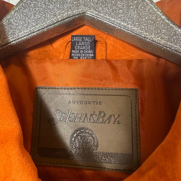 Orange Genuine Leather Vintage Jacket - Picture 5 of 7